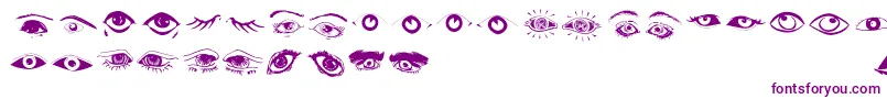 Eyes Font – Purple Fonts on White Background