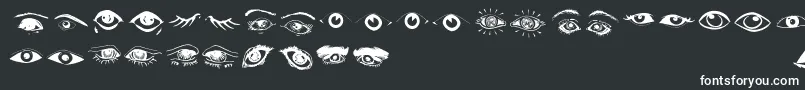 Eyes Font – White Fonts on Black Background