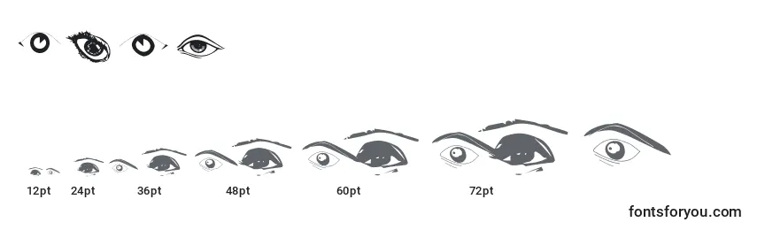 Размеры шрифта Eyes (126282)