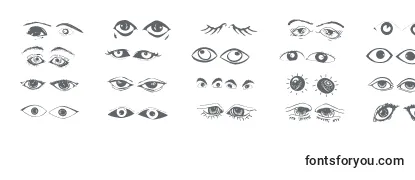 Überblick über die Schriftart Eyes