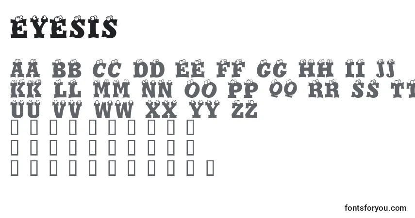 Schriftart EYESIS   (126283) – Alphabet, Zahlen, spezielle Symbole