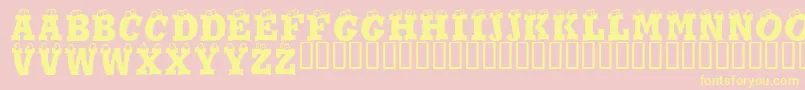 EYESIS   Font – Yellow Fonts on Pink Background