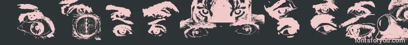EYESPY Font – Pink Fonts on Black Background