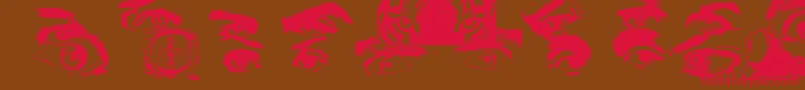 EYESPY Font – Red Fonts on Brown Background