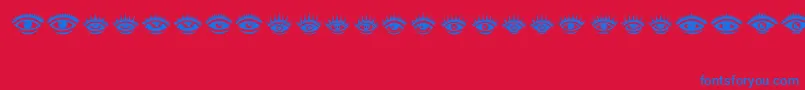 Eyez Font – Blue Fonts on Red Background