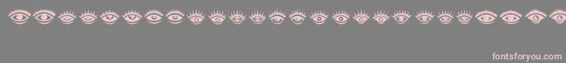 Eyez Font – Pink Fonts on Gray Background