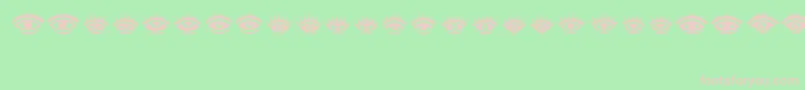 Eyez Font – Pink Fonts on Green Background