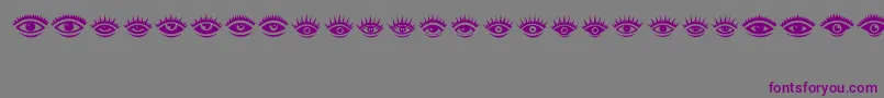 Eyez-fontti – violetit fontit harmaalla taustalla