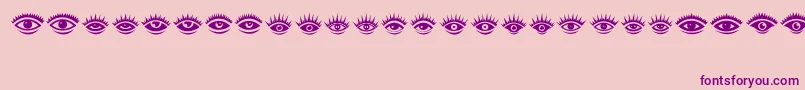 Eyez Font – Purple Fonts on Pink Background