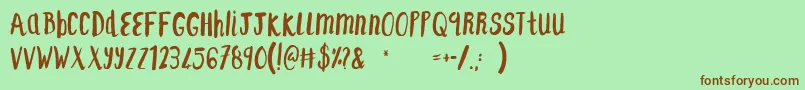 F    SAINT TROPEZ ALT Font – Brown Fonts on Green Background