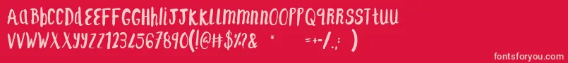 F    SAINT TROPEZ ALT Font – Pink Fonts on Red Background