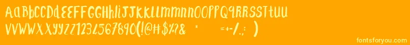 F    SAINT TROPEZ ALT Font – Yellow Fonts on Orange Background