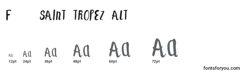 F    SAINT TROPEZ ALT Font Sizes