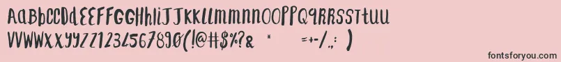 F    SAINT TROPEZ ALT2 Font – Black Fonts on Pink Background