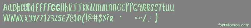 F    SAINT TROPEZ ALT2-fontti – vihreät fontit harmaalla taustalla