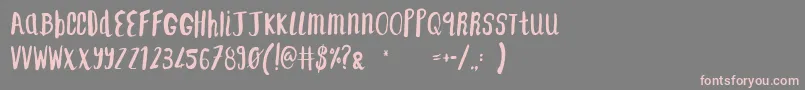 フォントF    SAINT TROPEZ ALT2 – 灰色の背景にピンクのフォント