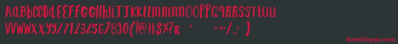 F    SAINT TROPEZ ALT2 Font – Red Fonts on Black Background