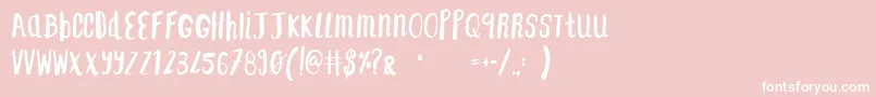 F    SAINT TROPEZ ALT2 Font – White Fonts on Pink Background