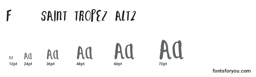 Größen der Schriftart F    SAINT TROPEZ ALT2