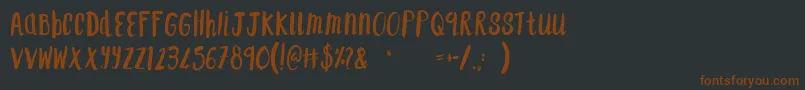 Шрифт F    SAINT TROPEZ – коричневые шрифты на чёрном фоне