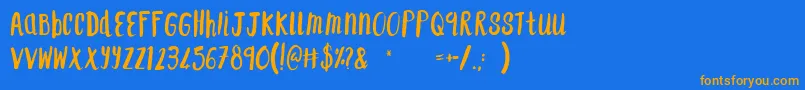More about F SAINT TROPEZ Font F SAINT TROPEZ Font – Orange Fonts on Blue Background
