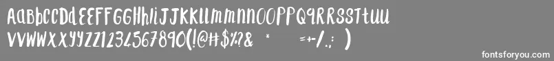 F    SAINT TROPEZ Font – White Fonts on Gray Background