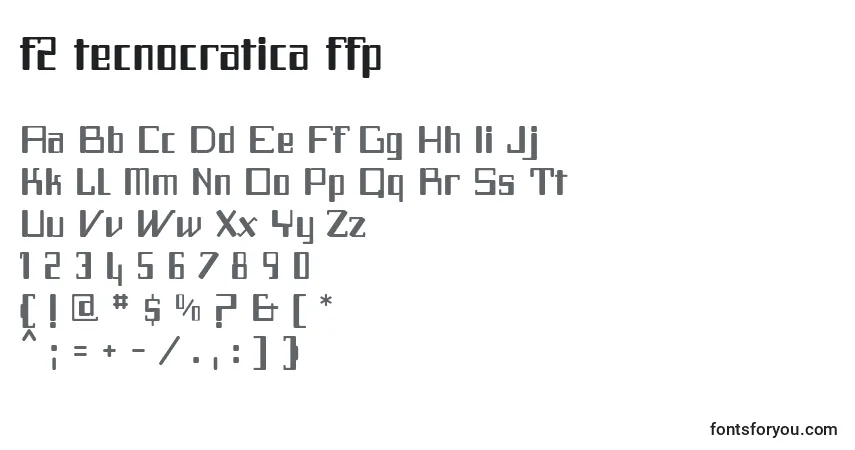 Police F2 tecnocratica ffp - Alphabet, Chiffres, Caractères Spéciaux