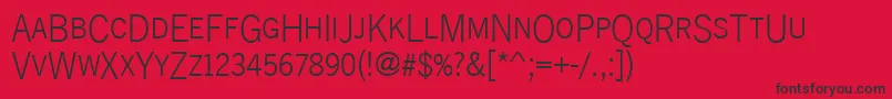 Newsgotdcdlig Font – Black Fonts on Red Background