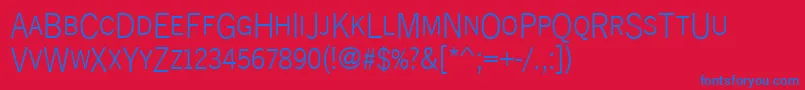 Newsgotdcdlig Font – Blue Fonts on Red Background