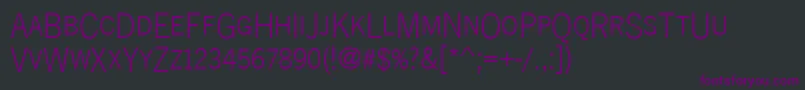 Fonte Newsgotdcdlig – fontes roxas em um fundo preto