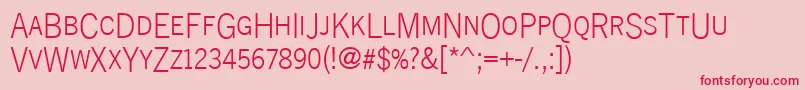 Newsgotdcdlig Font – Red Fonts on Pink Background