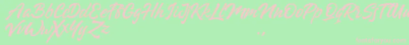 Fabiana Font – Pink Fonts on Green Background