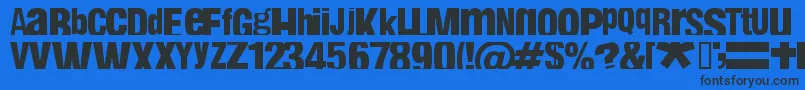 Шрифт FABIN    – чёрные шрифты на синем фоне