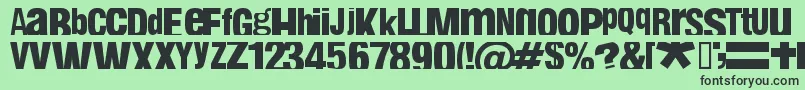 FABIN   -fontti – mustat fontit vihreällä taustalla