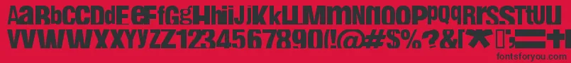 FABIN    Font – Black Fonts on Red Background