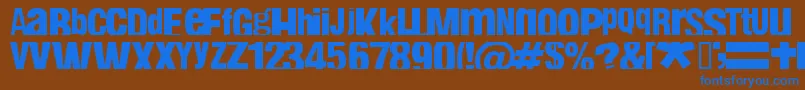 Шрифт FABIN    – синие шрифты на коричневом фоне