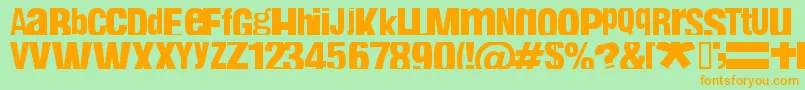 FABIN    Font – Orange Fonts on Green Background