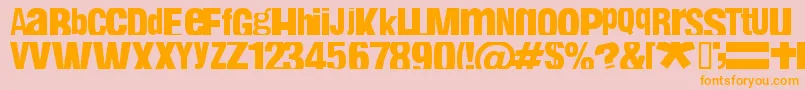 FABIN    Font – Orange Fonts on Pink Background