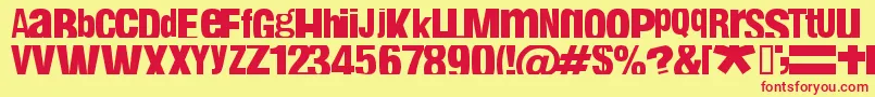 FABIN    Font – Red Fonts on Yellow Background