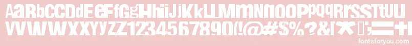 Шрифт FABIN    – белые шрифты на розовом фоне