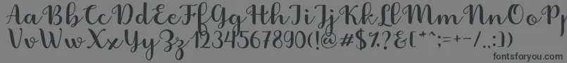 fuente Fabitha Script – Fuentes Negras Sobre Fondo Gris