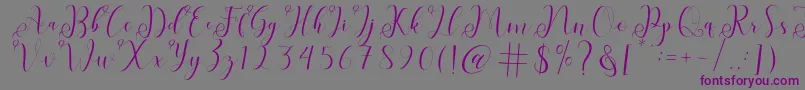 fabitha Font – Purple Fonts on Gray Background