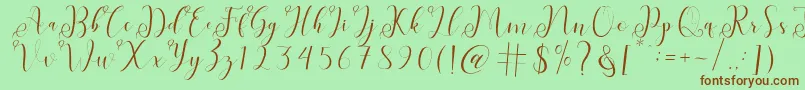 fabitha Font – Brown Fonts on Green Background