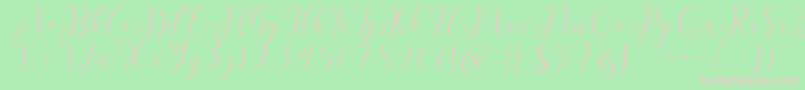 fabitha Font – Pink Fonts on Green Background