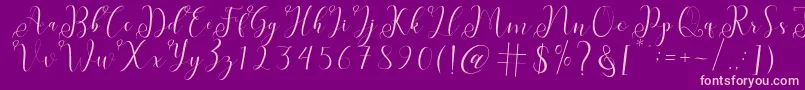 fabitha Font – Pink Fonts on Purple Background