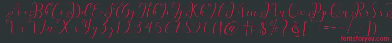 fabitha Font – Red Fonts on Black Background
