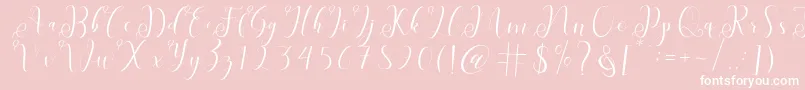 fabitha-Schriftart – Weiße Schriften auf rosa Hintergrund