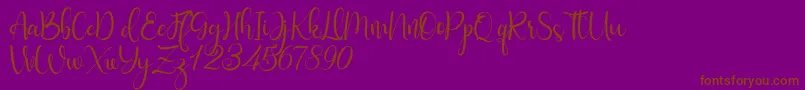 Fabulous Font – Brown Fonts on Purple Background