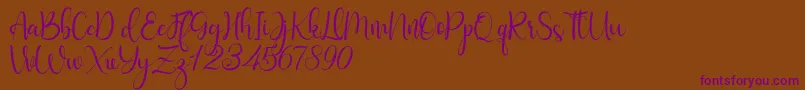 Fabulous Font – Purple Fonts on Brown Background