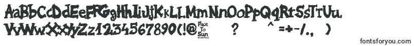 Face to Sun-fontti – rikkinäiset fontit